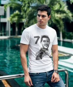 3d ronaldo panske tricko biele