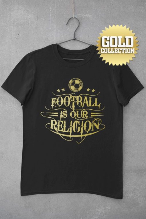 Tričko Fotbal je naše náboženství GOLD COLLECTION