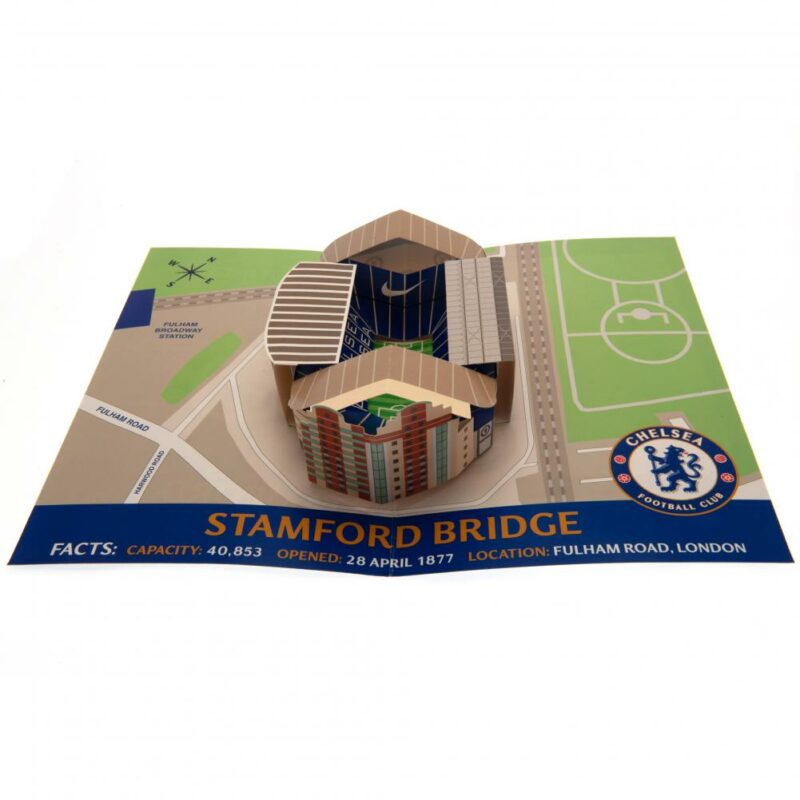 3D karta Chelsea k narodeninam so stadionom a ulicami