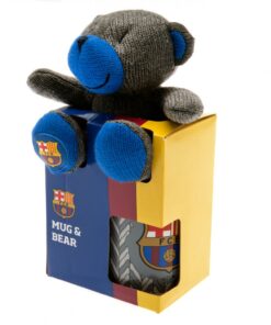 Hrncek FC Barcelona s plysovym medvedikom v baleni